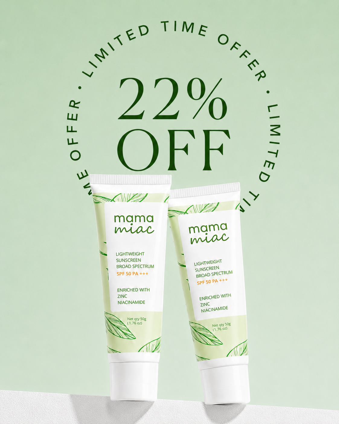 Green Tea Sunscreen Combo – Best SPF for Oily, Acne-Prone Skin