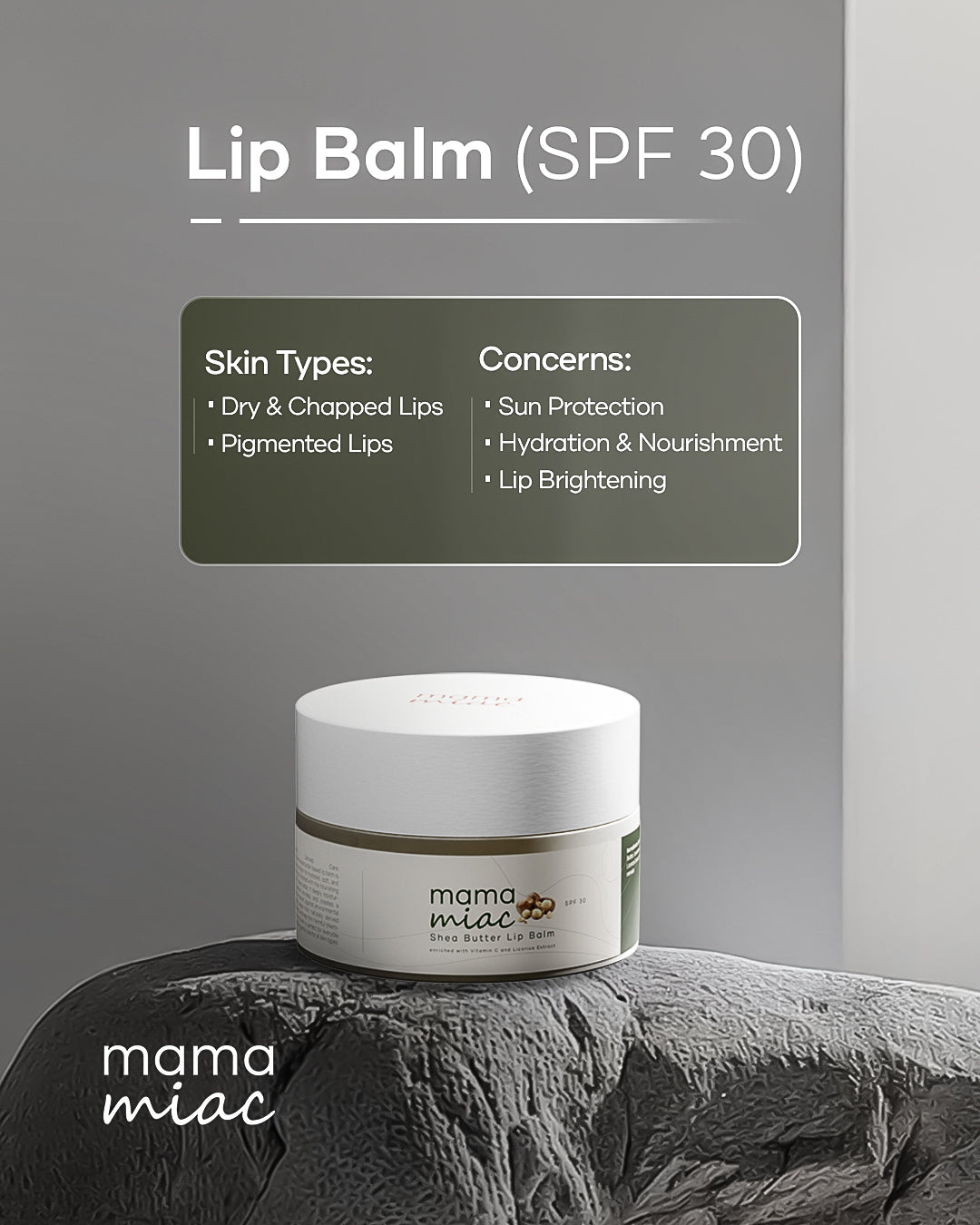 Shea Butter Brightening Lip Balm with SPF 30